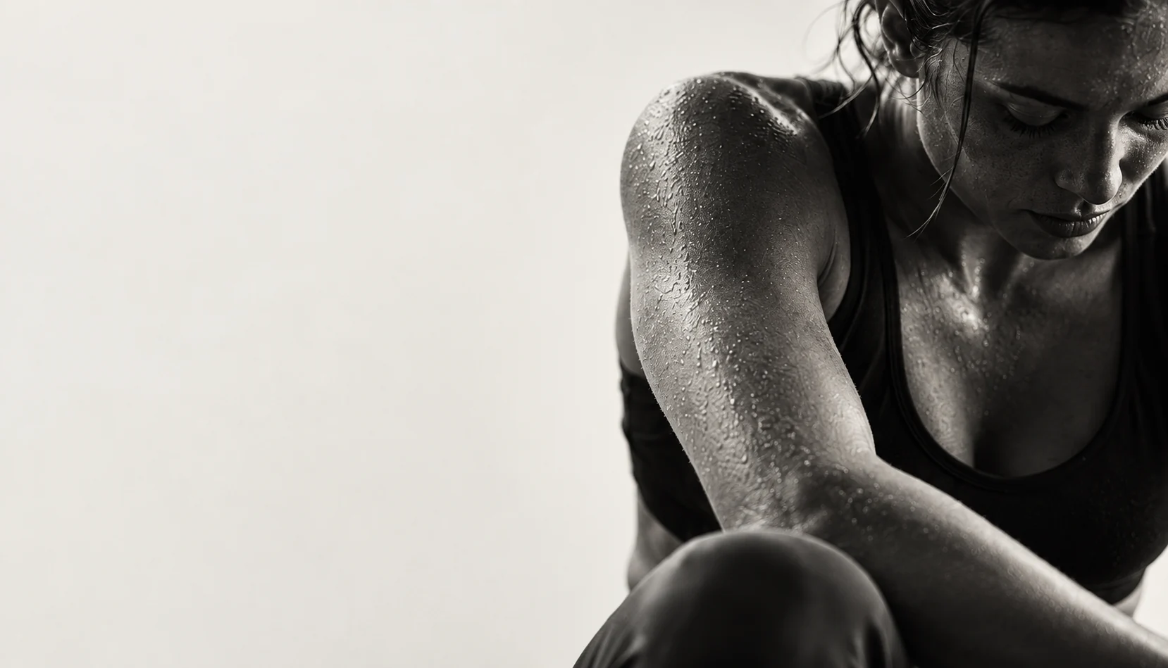 Athlete pausing between sets.